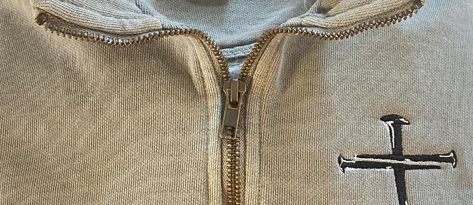 Men's Embroidered Nail Cross Quarter-Zip
