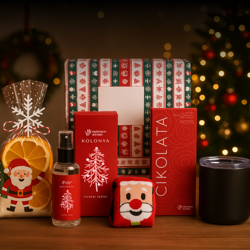 Şirkete özel logo işlemeli Yılbaşı Kurumyal Hediye Paketi