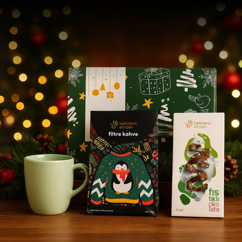 Kahve, çikolata ve mutlulukla dolu kutular.