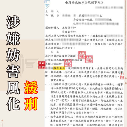 |刑案|涉嫌妨害風化, 獲緩刑