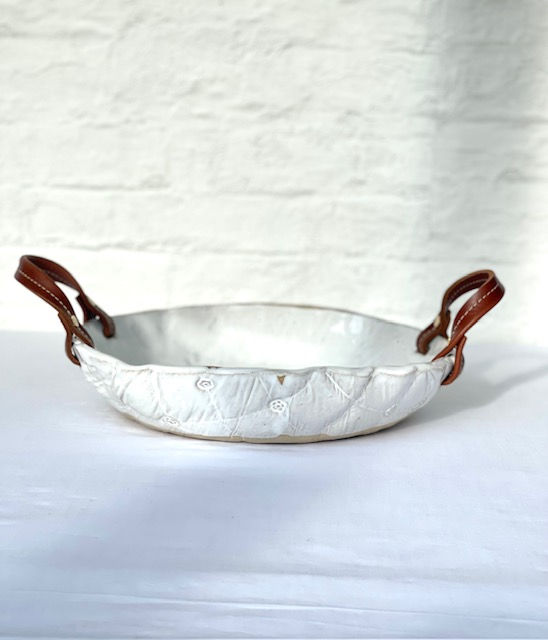 Thumbnail: Puffer Dish with Leather Straps