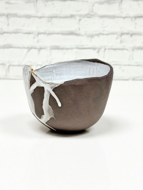 Thumbnail: Tall Black Black and White Drip Bowl