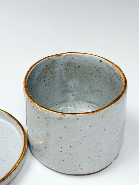 Thumbnail: Large Rustic Planter with Gold