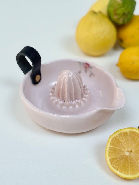 Thumbnail: Pink Citrus Squeezer with Cherry Blossoms and Black Leather Strap