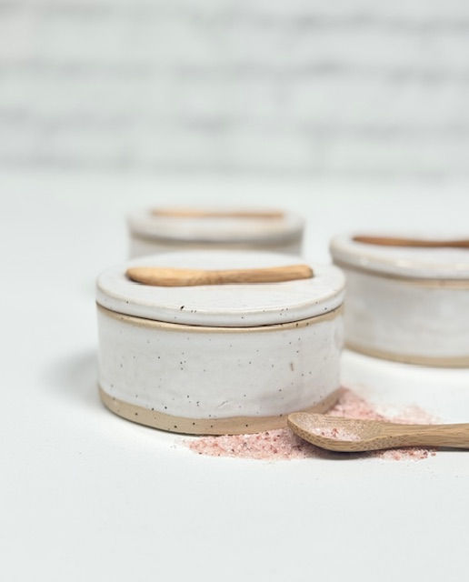 Thumbnail: Salt Jar with Nestled Spoon - White