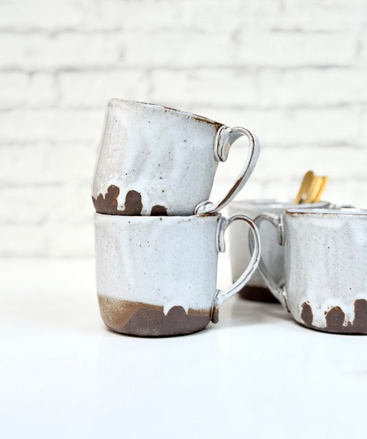 Thumbnail: Black and White Stoneware Mug