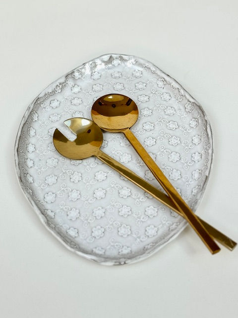 Thumbnail: Oval White and Grey Lace Platter