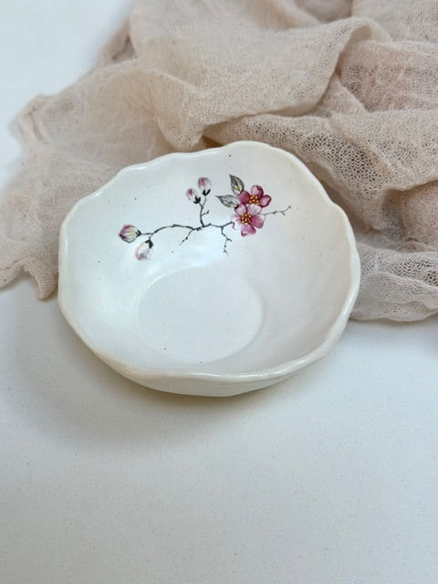 Thumbnail: Small Satin Matte Cherry Blossom Bowl