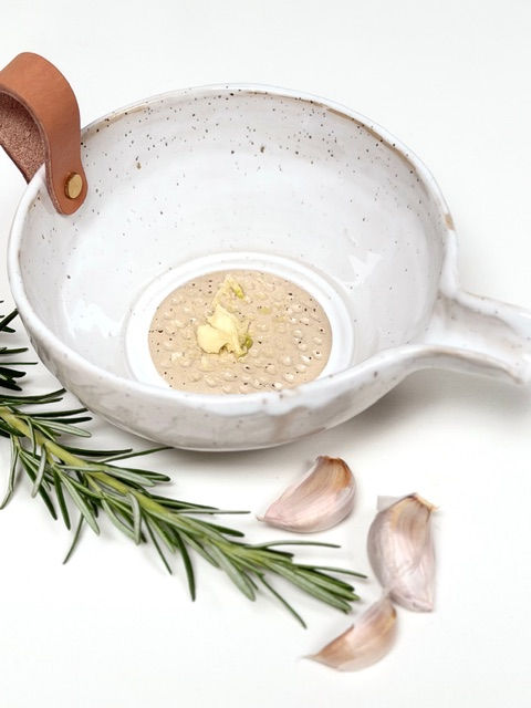 Thumbnail: Medium Bowl with Grater - Leather Strap