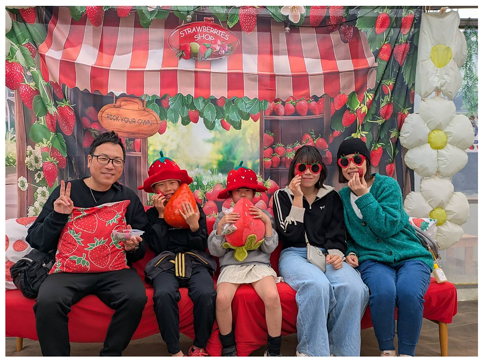 フォトスポットで記念撮影