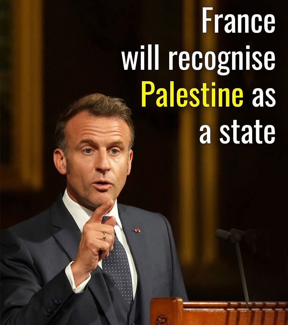 France Becomes First G7 Nation to Recognise Palestinian State