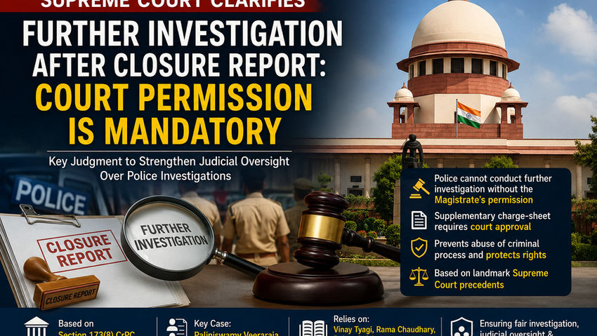 Supreme Court Clarifies Rules on Further Investigation After Closure Report: Do Police Need Court Permission to Reopen a Case?