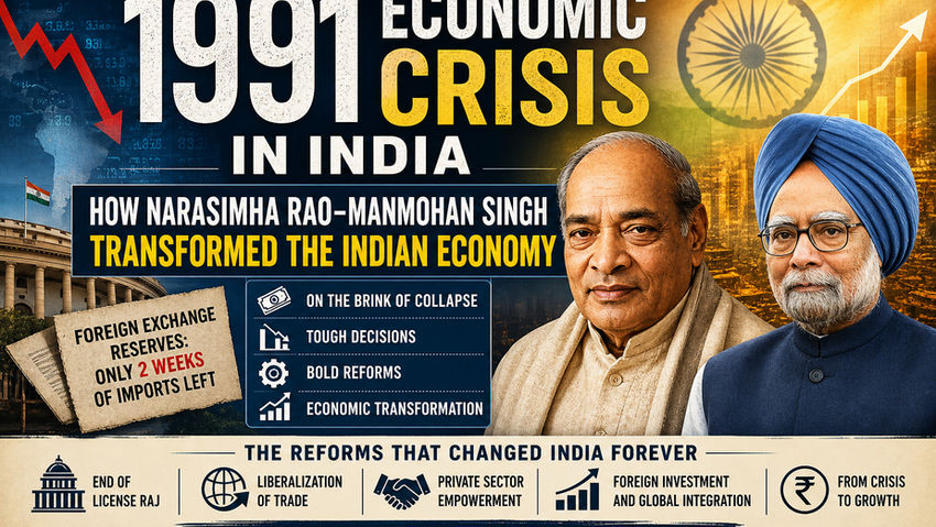 1991 Economic Crisis in India: How Narasimha Rao–Manmohan Singh Transformed the Indian Economy