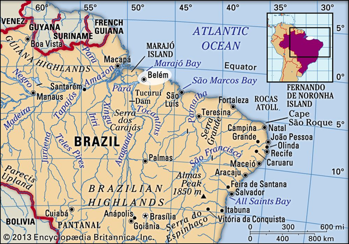 Belém, Brazil Map