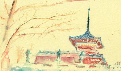 Kiyomizudera Temple, Kyoto, 2017
Watercolor on paper , 120mm x 210mm
HKD 320 each
Dated and signed by me,without frame.