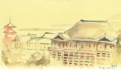 Kiyomizudera Temple, Kyoto, 2017
Watercolor on paper , 120mm x 210mm
HKD 320 each
Dated and signed by me,without frame.