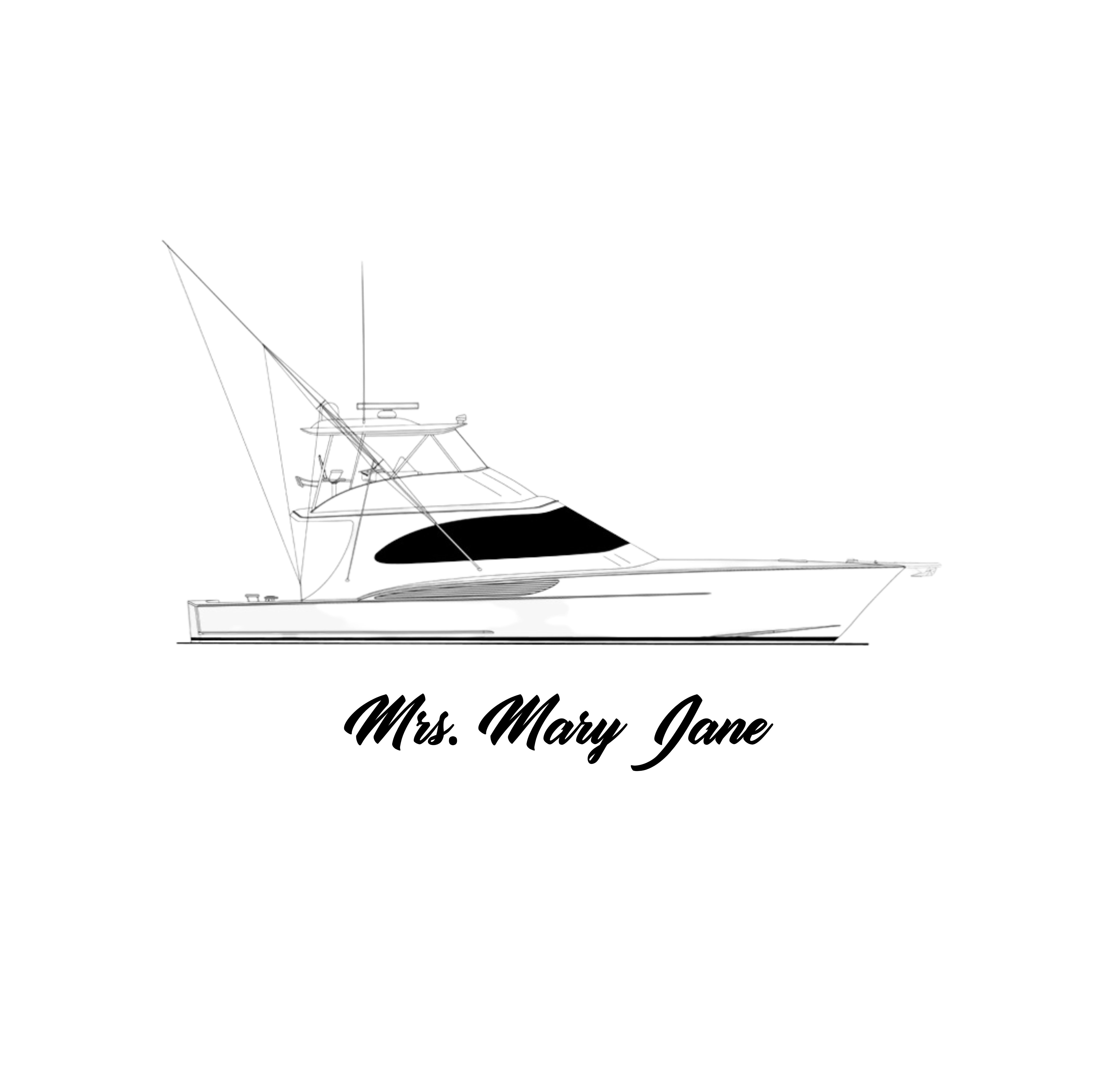 Outline Boat Artwork