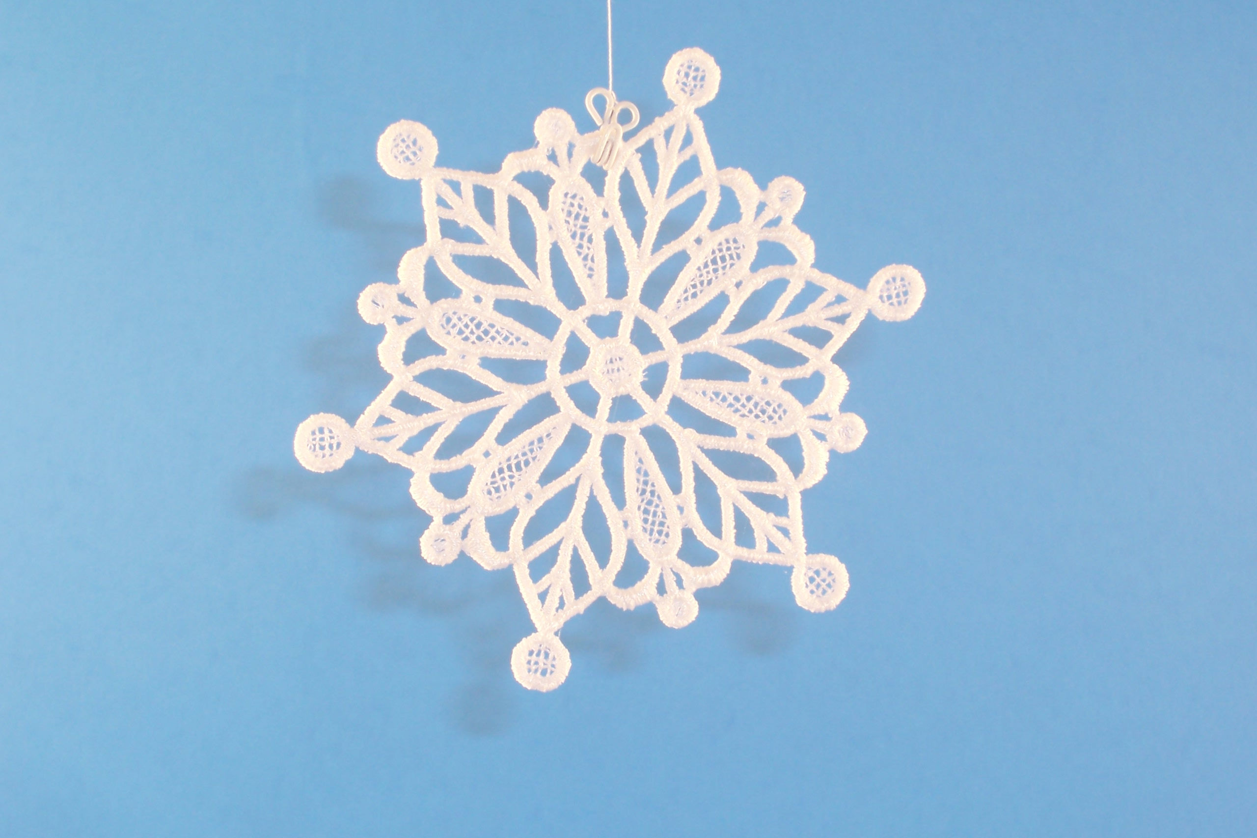 Embroidered Snowflake Ornament
