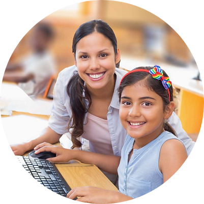 Teacher instructing Student in STEM Class