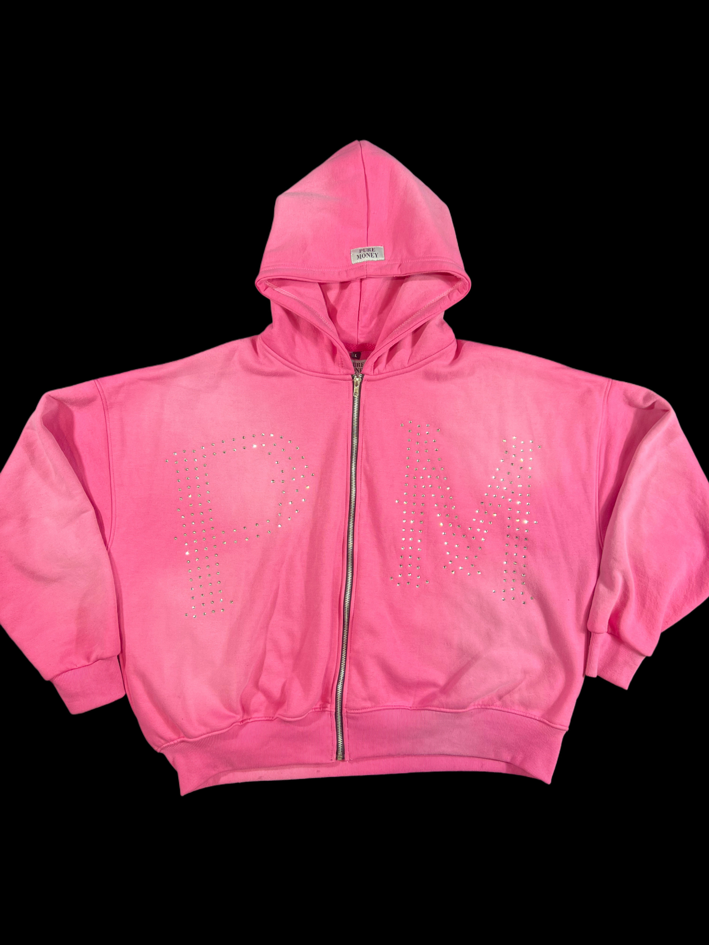 Pink Rhinestone PM Zip-Up