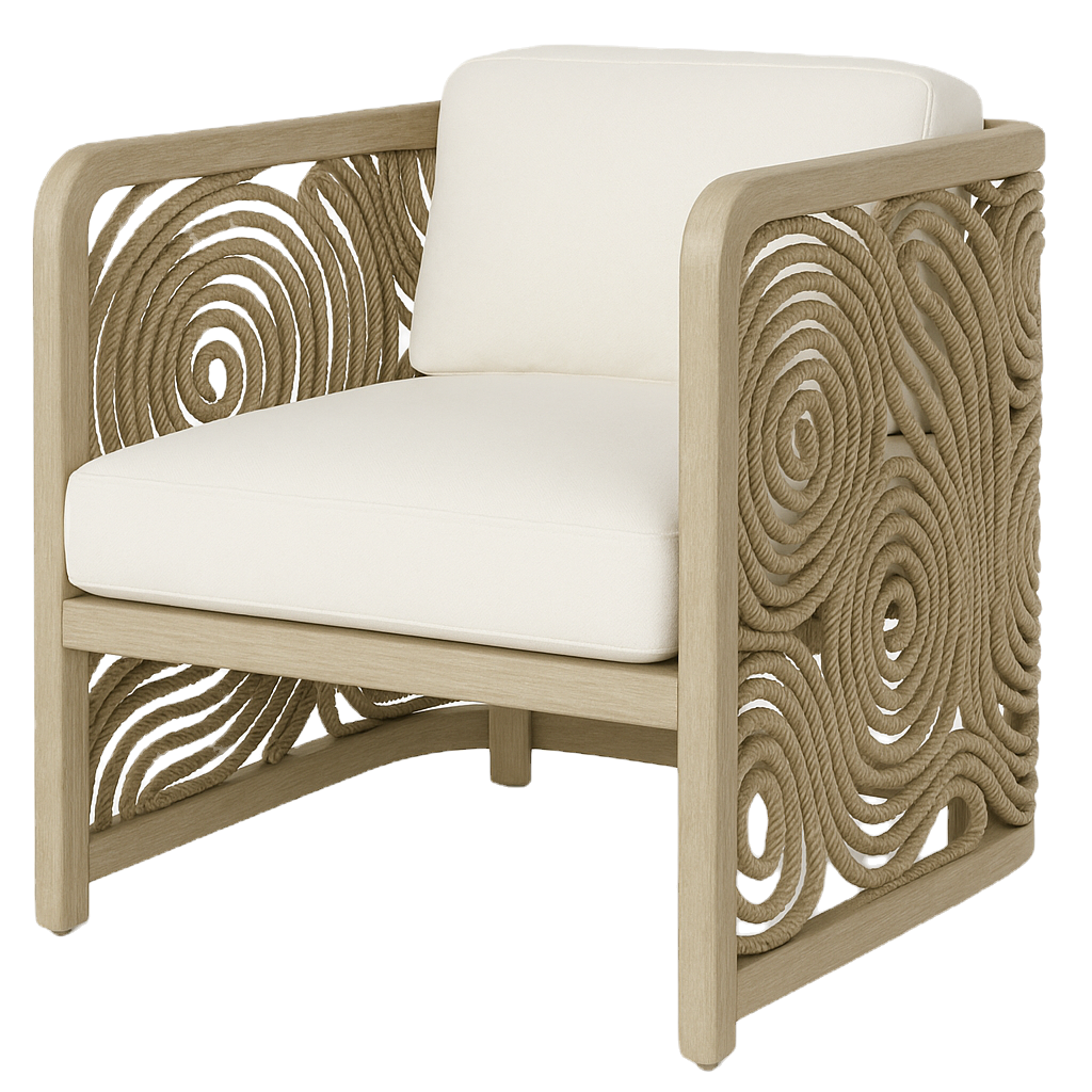 Jepara Swirl Weave Lounge Chair