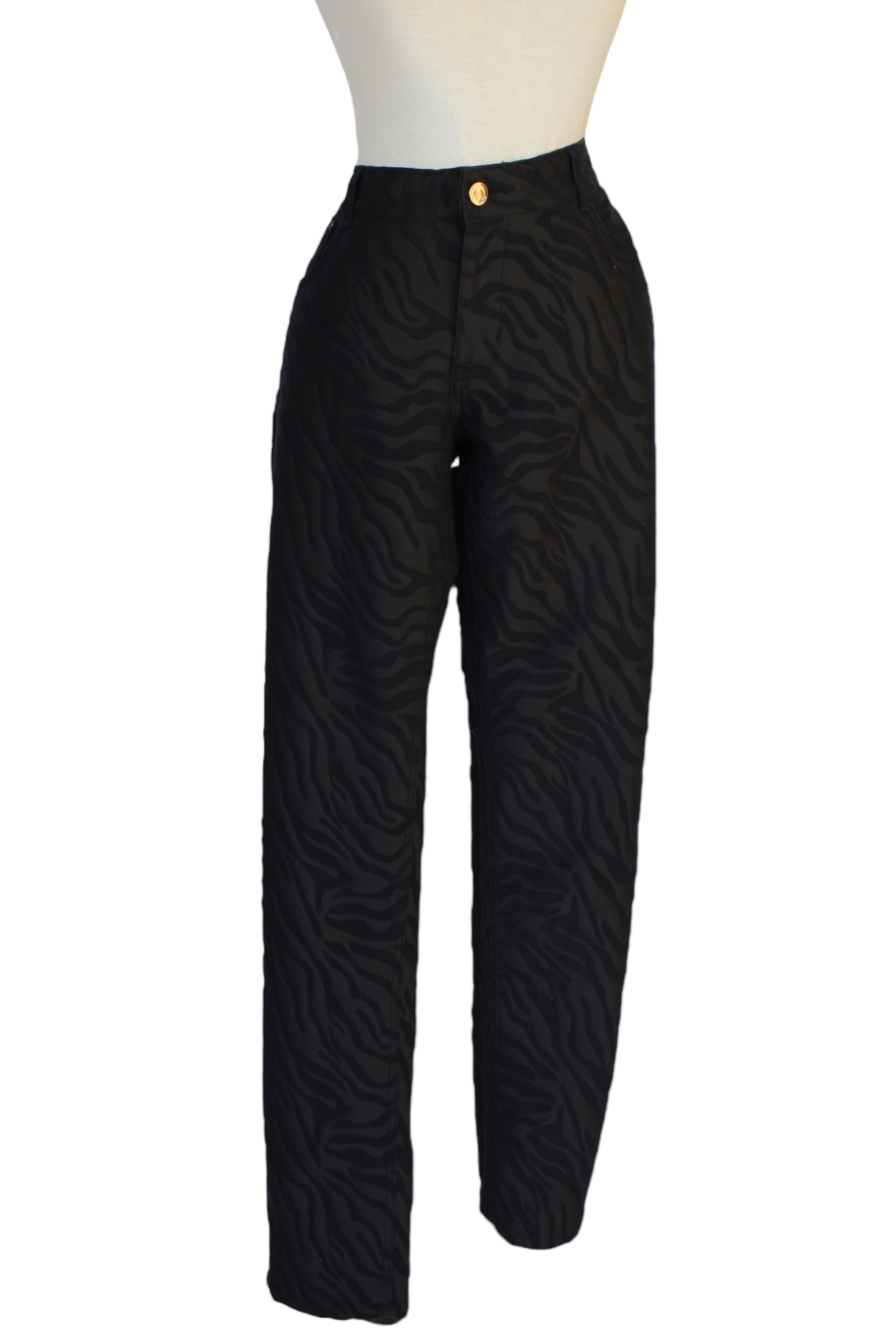 Calça Zebra Preto no Preto Dudalina