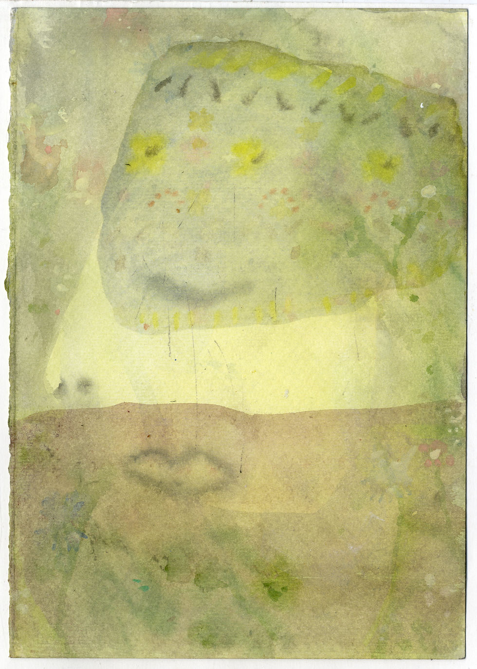 שני וייס, לגלות באבן, 17.5X25 סמ, גואש על נייר, 2024.jpg