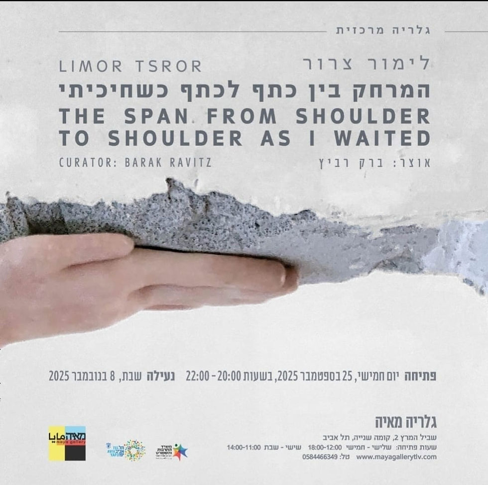 המרחק בין כתף לכתף כשחיכיתי - פתיחת תערוכה חדשה