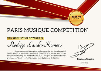 PARIS MUSIQUE COMPETITION Rodrigo Landa Romero