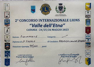 Diploma 1er Premio Catania  RLR