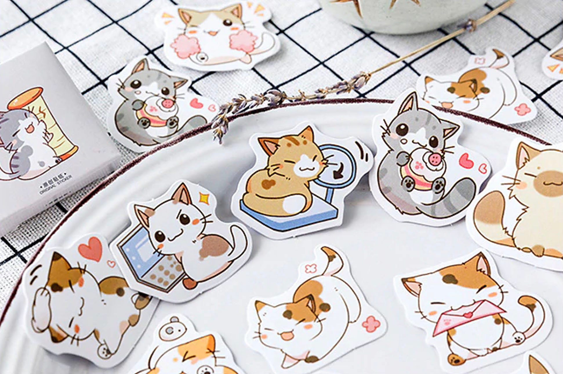 Cute Cats : Set 3 cutii cu stikere MIZU KIDS