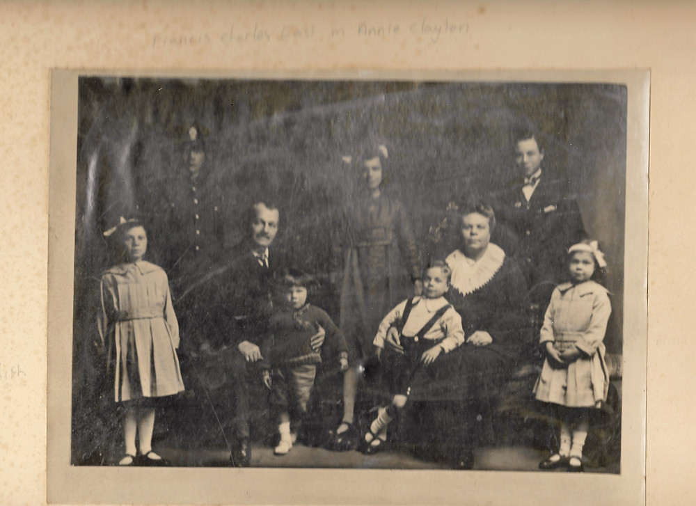Francis and Anna with some of their large family back in England.