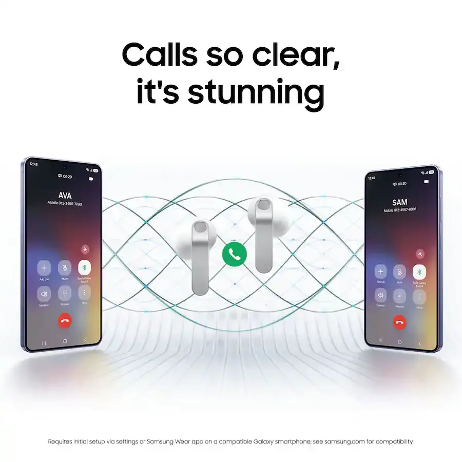 Thumbnail: Samsung - Galaxy Buds4 Wireless Earbud Headphones - White