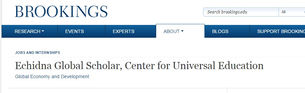 Fully Funded Echidna Global Scholars Program Brookings Institution, Washington D.C- 2018