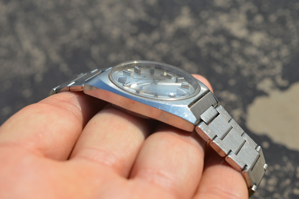 Miniatura: Sandoz MEN'S VINTAGE STAINLESS STEEL CENTRAL SECONDS DATE WATCH 34,5MM