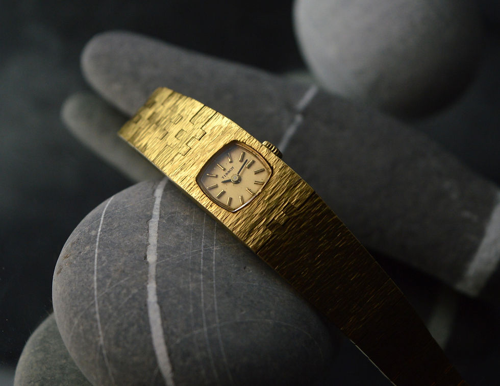Miniatura: TISSOT RARE AND STUNNING LADIES VINTAGE BRACELET DRESS WATCH BARK FINISHED