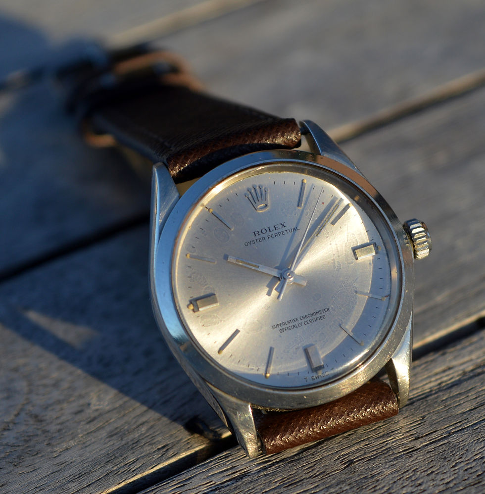 Rolex Men's Oyster Perpetual 34 Stainless Steel With Warranty Stunning Dial 1970