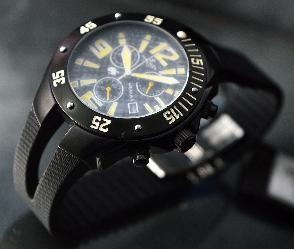 Miniatura: HAUREX FULL SET MEN'S PIRANHA (43 MM) WRISTWATCH CHRONODIVER NEW BOX AND PAPERS