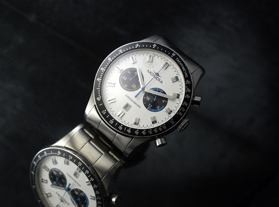 Miniatura: MONDIA MEN'S OVERSIZE CHRONOGRAPH DATE 42,5MM VINTAGE STEEL HEUER RACING STYLE
