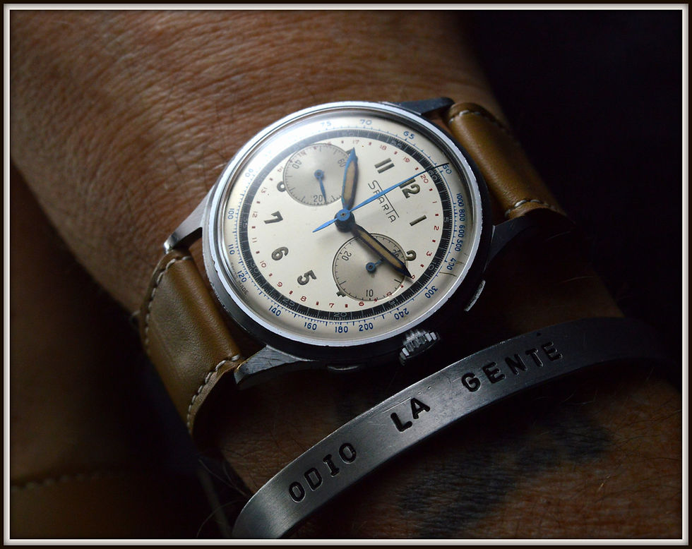 Miniatura: Sparta Stunning And Rare Men's Chronograph Oversized 39mm Vintage Wonderful Dial