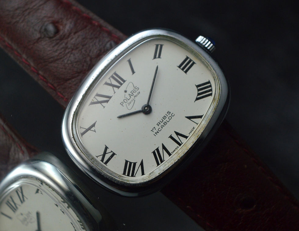 Miniatura: POLARIS MEN'S RARE VINTAGE DRESS WATCH 35 X 28MM FROM 70'S