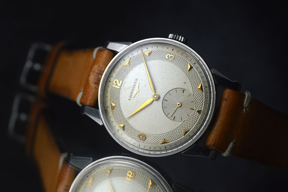 Miniatura: LONGINES ULTRARARE 5795 CALATRAVA STEEL 35MM WATCH UHR DECO LUGS