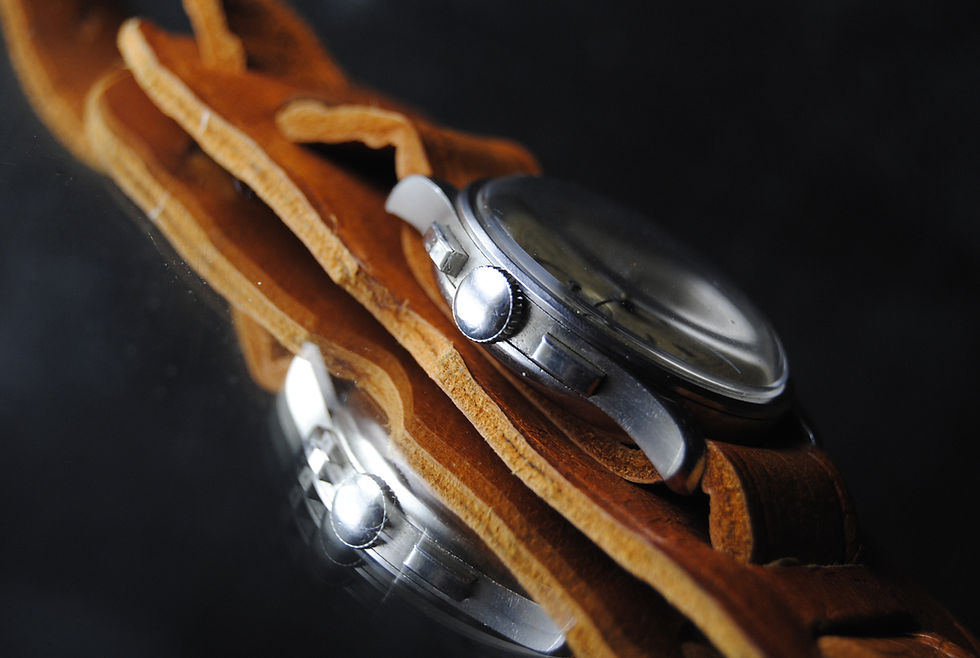 Miniatura: Universal Genève Rare Men's Compur Chronograph Stainless Steel Original Dial