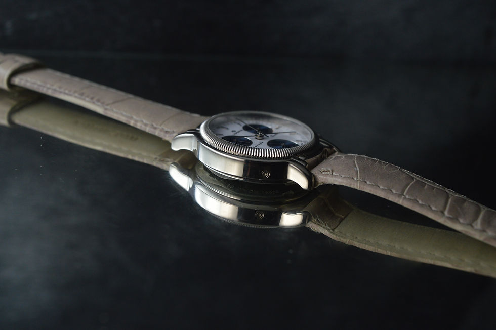 Miniatura: LORENZ UNWORN FULL SET CHRONOGRAPH WATCH 32MM VERY FINE TUTONE DIAL WATCH MONTRE