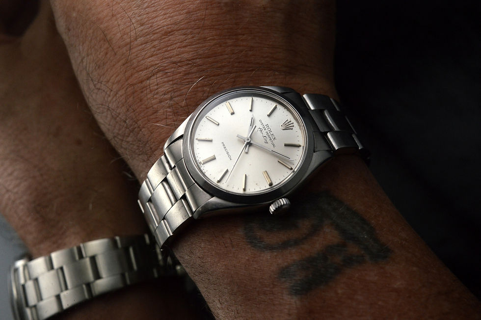 Miniatura: ROLEX AIR-KING PRECISION 5500 VINTAGE AUTOMATIC SILVER DIAL (1977) OYSTER BAND