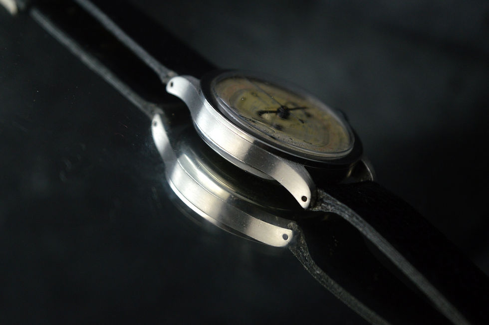 Miniatura: ZENITH COMPUR 6127 CHRONOGRAPH STEEL WATCH ORIGINAL DIAL 1937 CAL.146