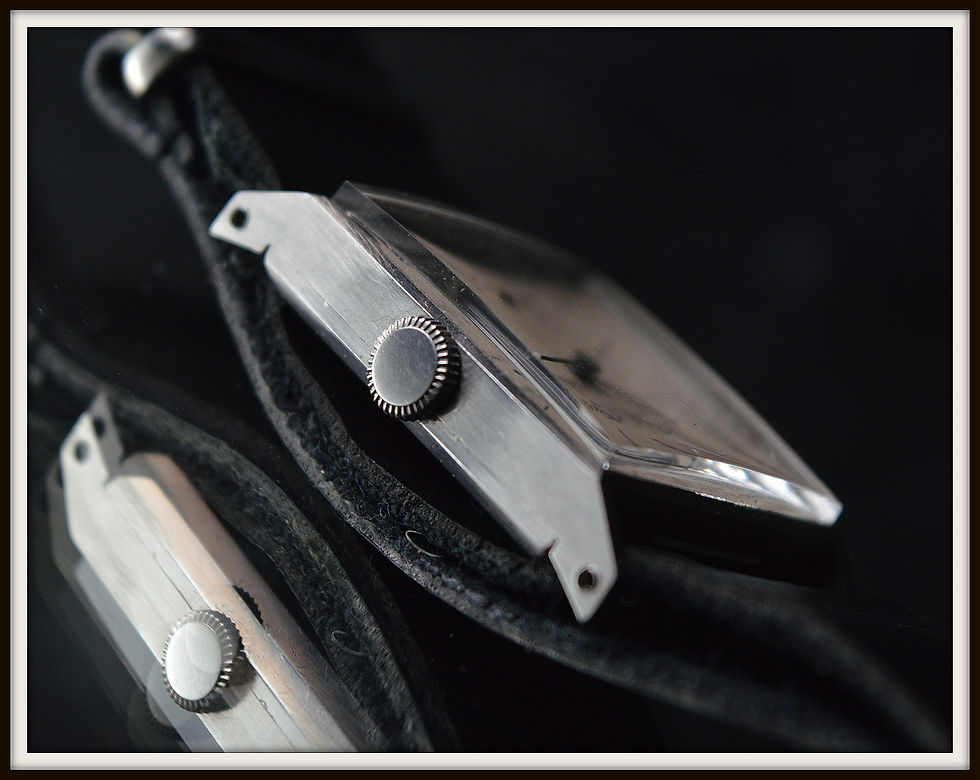 Miniatura: IWC Rare Unpolished CIOCCOLATONE Vintage Stainless Steel Dress Square Watch Uhr