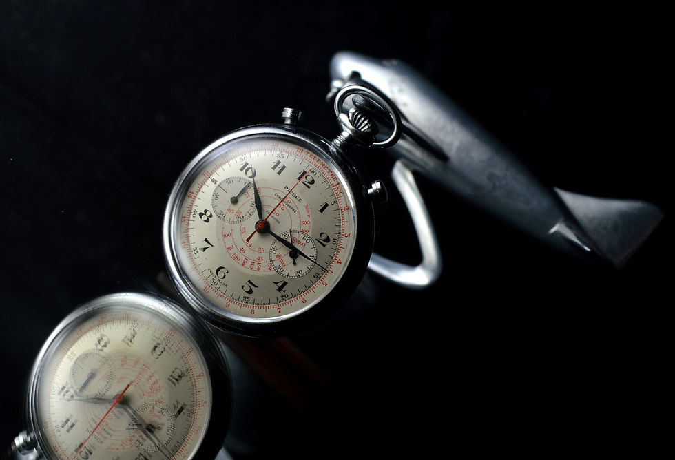 Miniatura: Pierce Ultrarare Top Condition Chronograph Pocket Watch Stainless Steel
