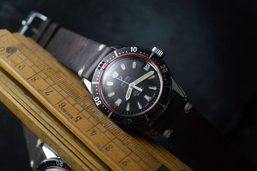 Miniatura: ENICAR SHERPA AUTOMATIC DIVETTE VINTAGE STAINLESS STEEL MEN'S DIVER 36MM