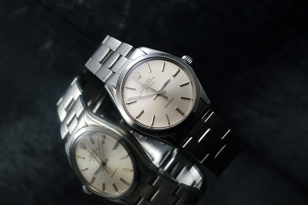 Miniatura: ROLEX AIR-KING PRECISION 5500 VINTAGE AUTOMATIC SILVER DIAL (1977) OYSTER BAND